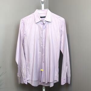 Zachary Prell Lavender Striped Button-Up Dress Shirt Men’s Medium